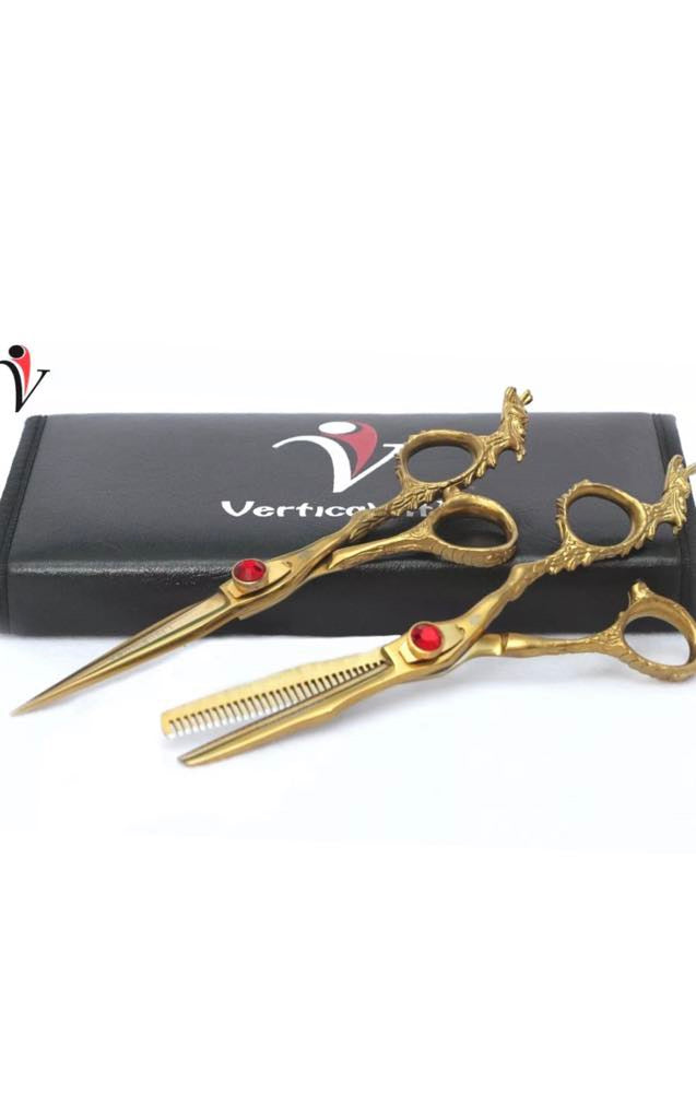 The Vered Verticle Dragon guilded scissor set