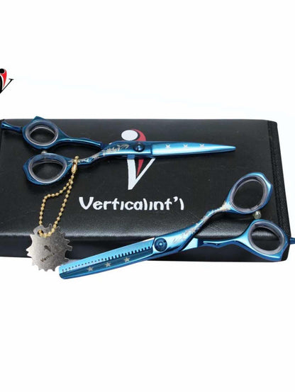 The Vered Vertical “Starry night” edition barber Scissor set 6.5''