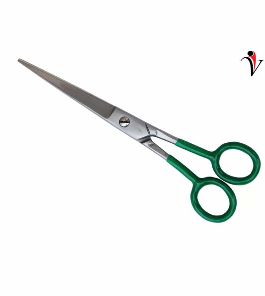 The Vered Vertical Classic green handle barber scissor 7"